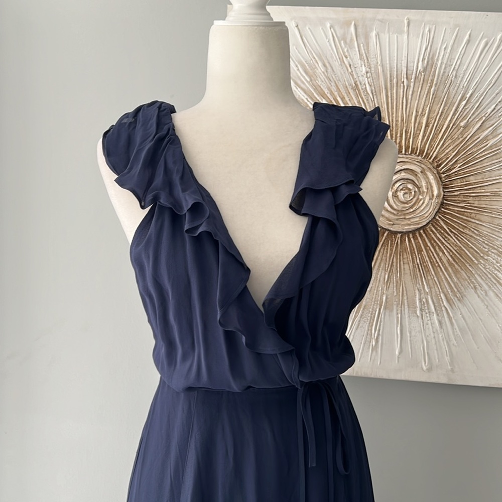 Reformation Peppermint Dress in Navy Blue - Picture 9 of 16